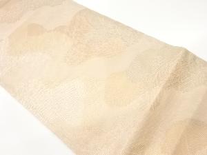 紗 道長取りに荒波・秋草模様織出し袋帯